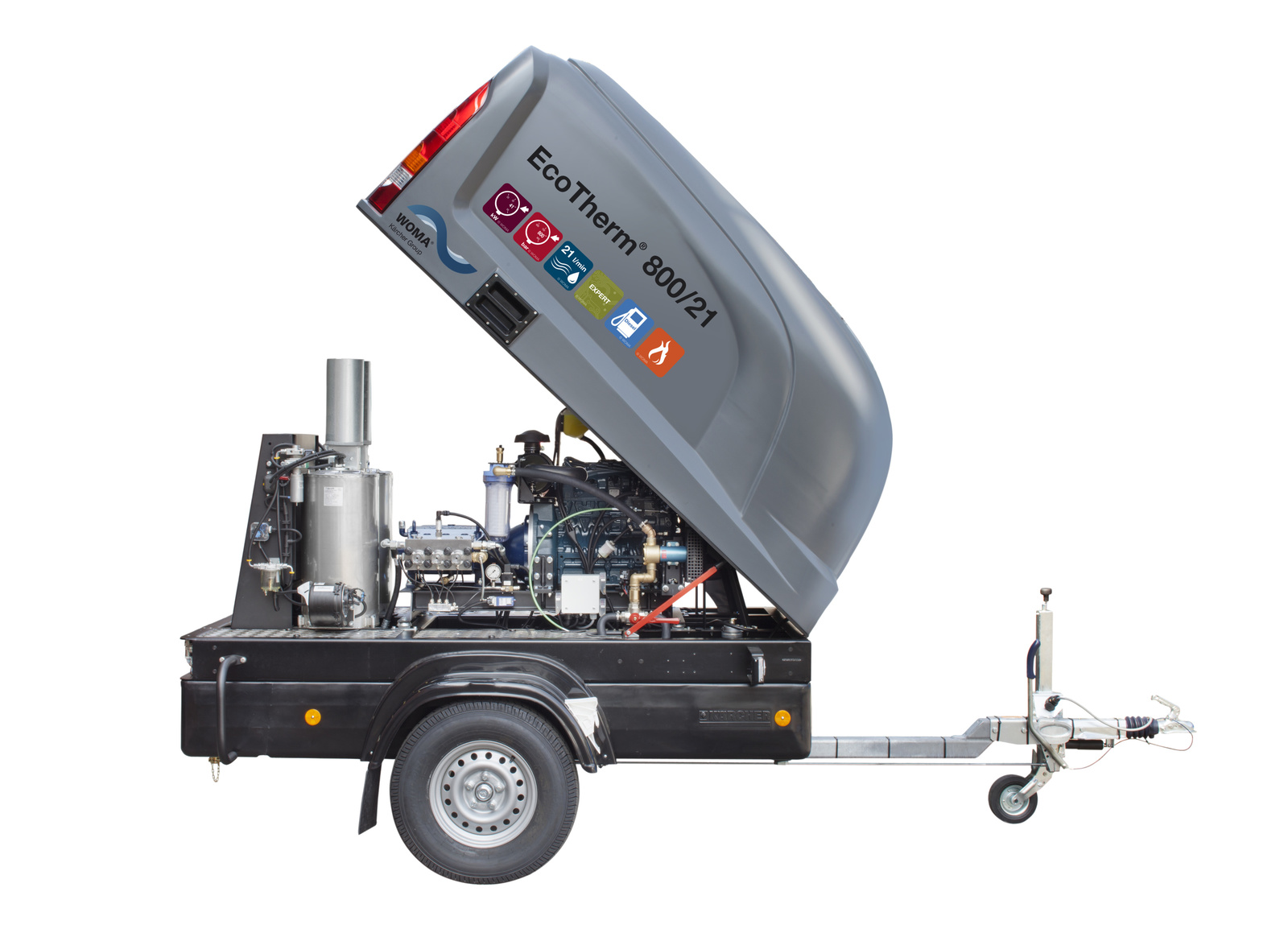 Ecotherm 600 - Nettoyeur haute pression professionnel à eau chaude - 600 bar - moteur diesel - compact et léger_1