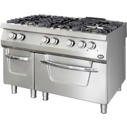 Fourneau 6 feux gaz sur four gaz - Série 900 - F6G9FG120LS - 61 kW_0