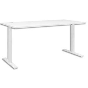 Bureau droit Gautier Office - pied I fixe blanc - dimensions : L160 x H74 x P80 cm - fabriqué en France_0