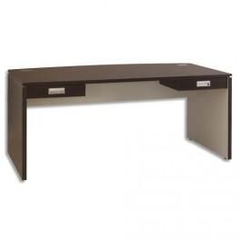 GAUTIER BUREAU DROIT PIETEMENTS PANNEAUX WENGÉ 160X74X80 CM SÔGO