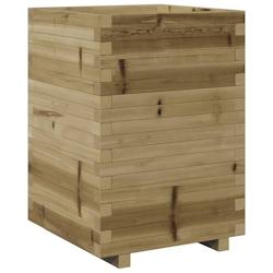 Helloshop26 - Jardinière bac lit surélevé plantes fleurs terrasse jardin 50 x 50 x 72,5 cm bois de pin imprégné marron 02_0037679 - 3000213926224_0