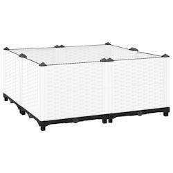 Helloshop26 - Jardinière bac lit surélevé plantes fleurs terrasse jardin 80 x 80 x 38 cm polypropylène gris 02_0039246 - 3000218450731_0