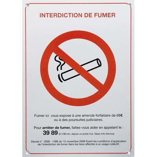 Pavo plaque de signalisation rectangulaire interdiction de fumer - dimensions : l21 x h15 x p0,2 cm_0