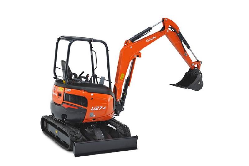 Pelle sur chenilles Kubota U27-4 - 15,6 kW - 2 820 mm profondeur de fouille - 2 490 à 2 590 kg_0