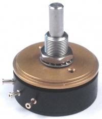 Potentiomètre bobiné monotour à canon fileté - série P15 - Ø36.5 avec axe inoxydable Ø6 et butées_0