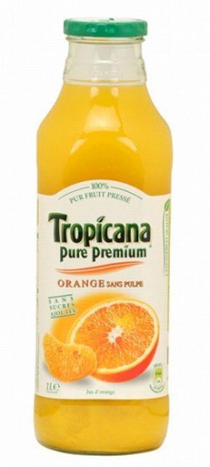 Pur jus d'orange Tropicana 1L x 12 - sans pulpe, pressé en moins de 24h, riche en vitamine C_0