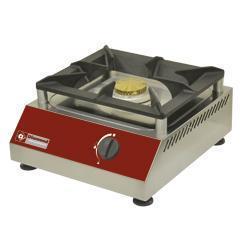 Réchaud de table gaz - 1 feu vif - Acier inox - Brûleur professionnel 5 kW - rech/1g-n_0