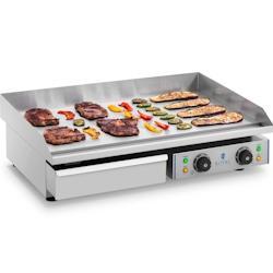 Royal Catering - Royal Catering Plancha Grill Électrique Infrarouge Infrarouges RCEG-75 (Plaque lisse de 72,5 x 35 cm, 2 x 2 200 W, 2 Zones de - mult_0