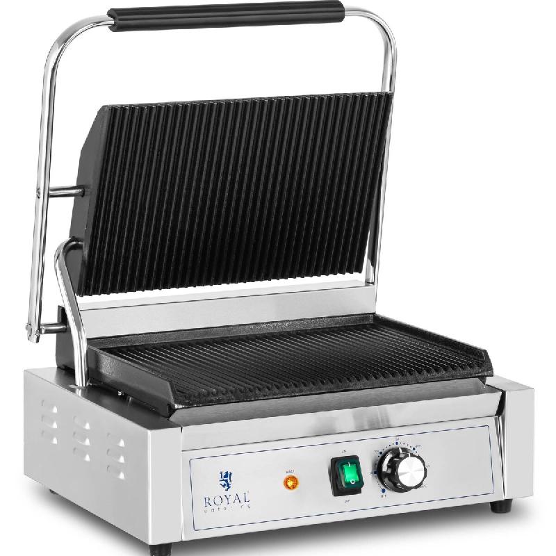 Royal Catering - Royal Catering RCPKG-2200-R Machine À Panini Grill Appareil Toaster Croque-Monsieur Professionnel Professionnelle (2 200, 33 x 22 -_0