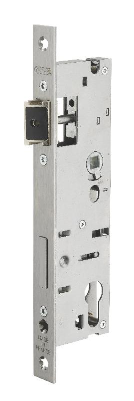 Serrure encastrable pour porte d'entrée - axe 37 mm - L 52 mm - entraxe 92 mm - Thirard_0