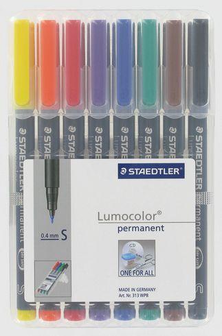 STYLO FEUTRE STAEDTLER LUMOCOLOR 313 S ÉCRITURE EXTRA-FINE - POCHETTE DE 8 COULEURS FUN