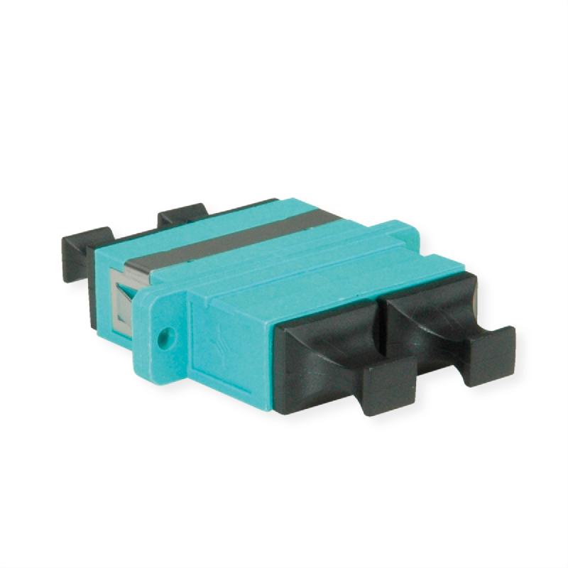 TELEGÄRTNER  Coupleur SC Duplex, Multimode, Manchon en céramique, boîtier en plastique, turquoise_0