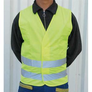 Viso gillet de sécurité, deux bandes réfléchissantes en polypropylène en471, ajustable de m à xl jaune_0