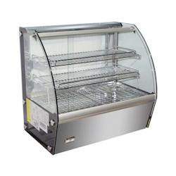 Vitrine chaude - 1 niveau - 100 litres - Acier inoxydable - 682x450x675mm - Combisteel - gris inox_0