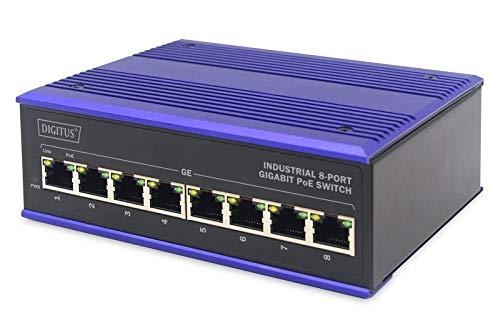 ASSMANN Electronic DN-651121 - Commutateur réseau Gigabit Ethernet 8 ports RJ-45 - PoE, 16 Gbit/s, montage mural_0