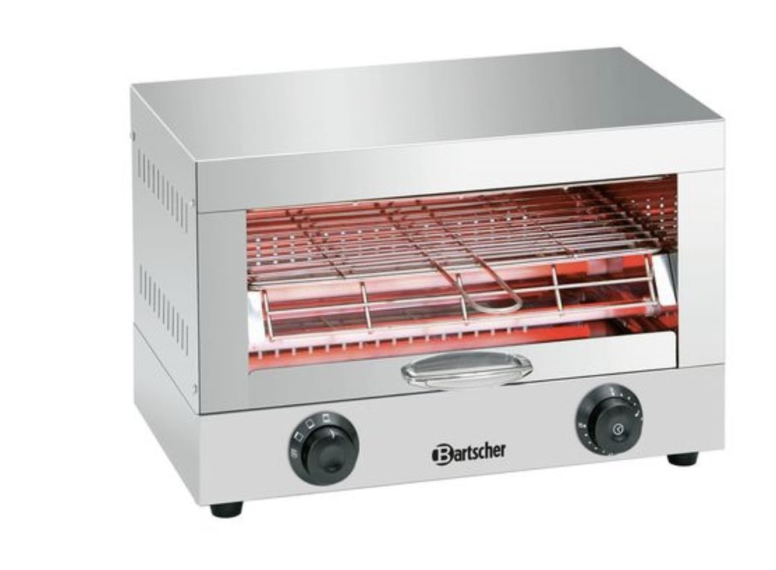 Appareil toaster/gratiner BARTSCHER - 1.7 kW - minuterie jusqu'à 15 min - acier inoxydable_0