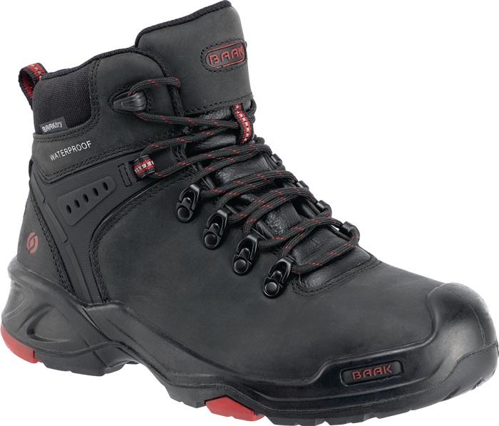 Botte de sécurité Bailey taille 40 noir/rouge S3 SRC HRO WR EN ISO 20345 cuir bovin BAAK_0
