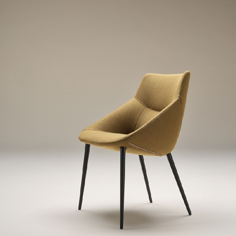 Chaise tapissée 4 pieds en métal BOW_0