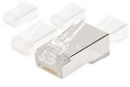 Connecteur RJ45 FTP - pour câbles réseau âme rigide - sachet de 10 pièces - AWG 23/24_0