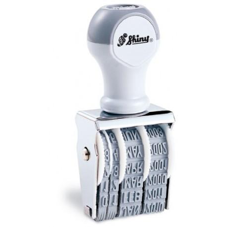 Dateur manuel Shiny D-3 - Tampon encreur avec empreinte 34 x 5 mm_0