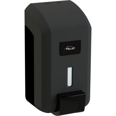 Distributeur de savon - PELLET ASC - 700 ml, ABS noir mat avec fermeture à clé_0