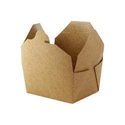 FIRSTPACK FHC - 200Pcs - Boîte repas carton kraft laminé - 217x160x50mm, 1450ml - marron en carton 210BIO2K_0
