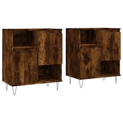 Helloshop26 - Buffet bahut commode armoire meuble de rangement organisateur cuisine salle de séjour salons lot de 2 bois 02_0036756 - 3000213041699_0
