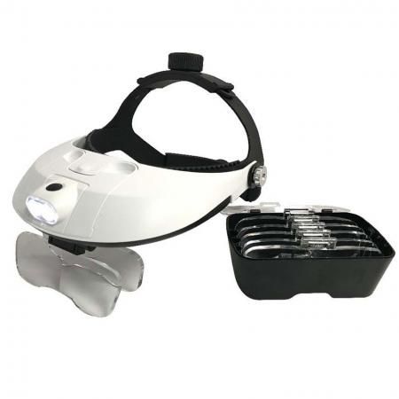 Mp81001 - Loupe binoculaire réglable à LED E-Tay avec 5 lentilles remplaçables - grossissement 1,0x à 3,5x_0