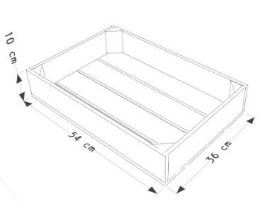 Noël S1 - Plateau en bois avec poignées coquilles - Simply à Box - L36 x H10 x P54 cm_1