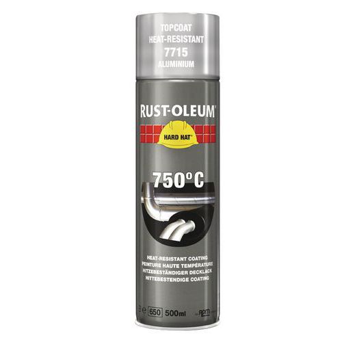 PEINTURE HAUTE TEMPÉRATURE AÉROSOL ALUMINIUM HARD HAT 500ML - RUST-OLEUM