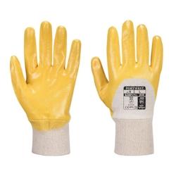 Portwest - Gants manutention enduit nitrile avec dos aéré et poignet tricot Jaune Taille 7 - 5036108211937_0