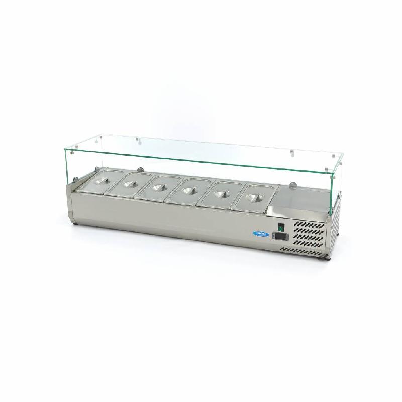 Réfrigérateur de préperation de comptoir - 140 cm - s'adapte à 6 x 1/3 GN Maxima 09400323_0