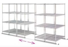 Rayonnage mobile 5 étagères - profondeur 60 cm - avec rails et kit terminal_0