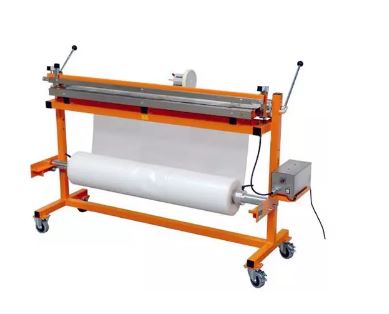 Soudeuse à impulsion électrique - RIPACK Multicover 960 - soudure par impulsion avec règle frontale et couteau sur chariot_0