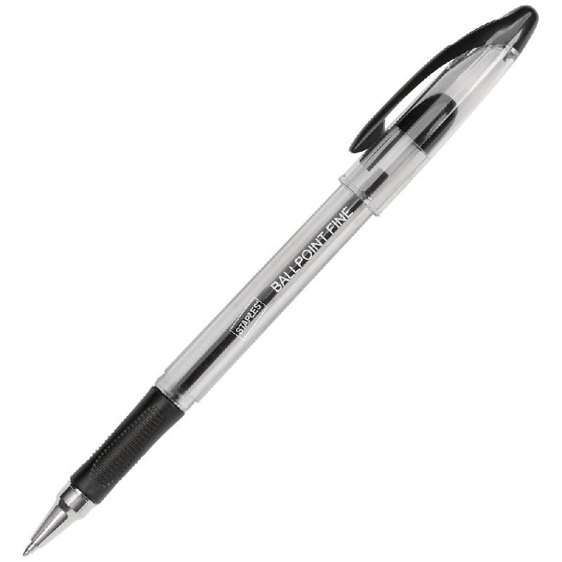 STAPLES STYLO BILLE STAPLES GRIP - 0,5 MM - NOIR (PRIX À L'UNITÉ)