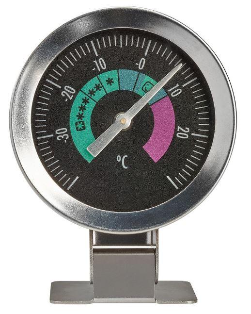 Thermomètre mécanique - réfrigerateur/congélateur - inox - fixation adhésif #1411t_0