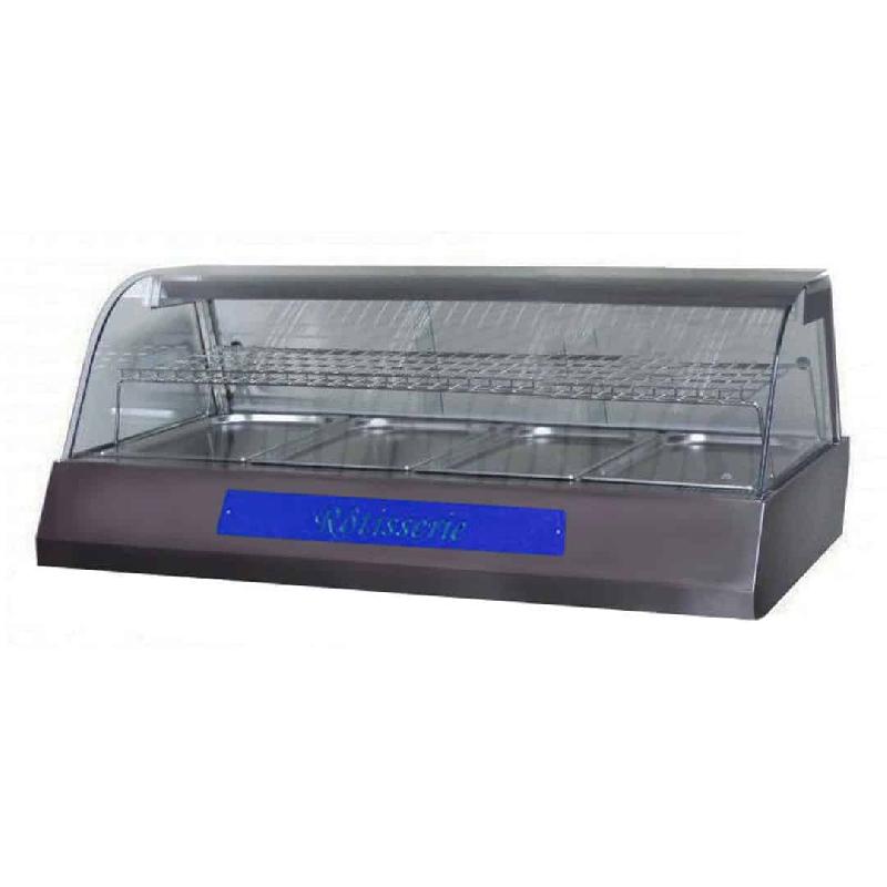 Vitrine de présentation inox 4 bacs GN 1/1 (Couleur: Bleu Réf - MAPHOT1410-5010-bl-12)_0