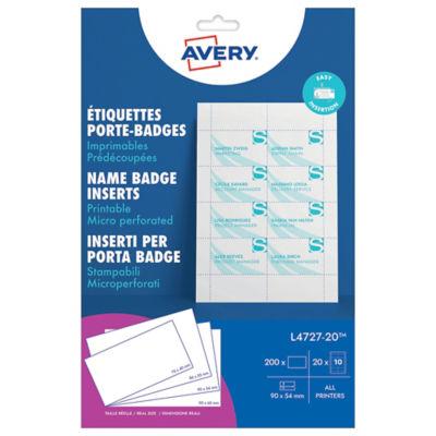200 badges imprimables Avery - 54 x 90 mm_0