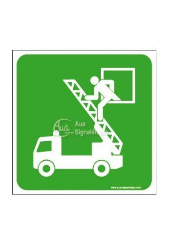 3049-ca-v-130 - Panneau Fenêtre de Secours - Signalisations sécurité travail - Aua Signalétique - 130x130 mm_0