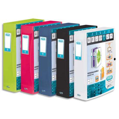 BOÎTE DE CLASSEMENT PERSONNALISABLE OXFORD POLYVISION - 24X32CM - POLYPRO 7/10E - DOS 6CM - ASSORTIS OPAQUE - LOT DE 10