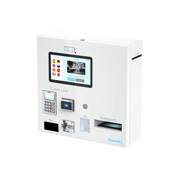 Borne d'enregistrement Roommatik S-301 - écran tactile 10'' - contrôle d'accès et paiement intégré_0