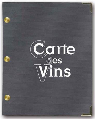 CARTE DES VINS A5 AMBIANCE GRIS