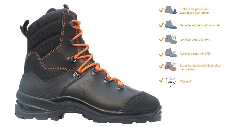 Chaussures d'élagage Solidur Classe 2 - Normes EN ISO 20345 S3 - Taille 42_0
