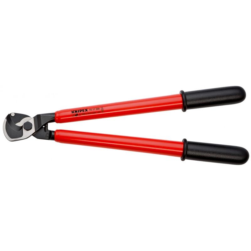 Coupe-câbles 500mm - Ø27mm/150mm² Cu/Al - Gainage surmoulé isolé 1000V - KNIPEX | 95 17 500_0