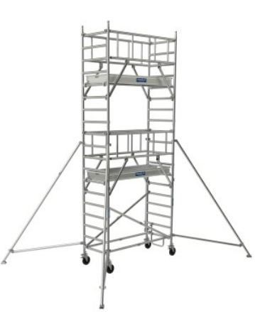 Échafaudage roulant aluminium Neolium 200 Box - Comabi SNC - Hauteur de travail maximale de 14 m - aluminium soudé - roues 200 mm_0