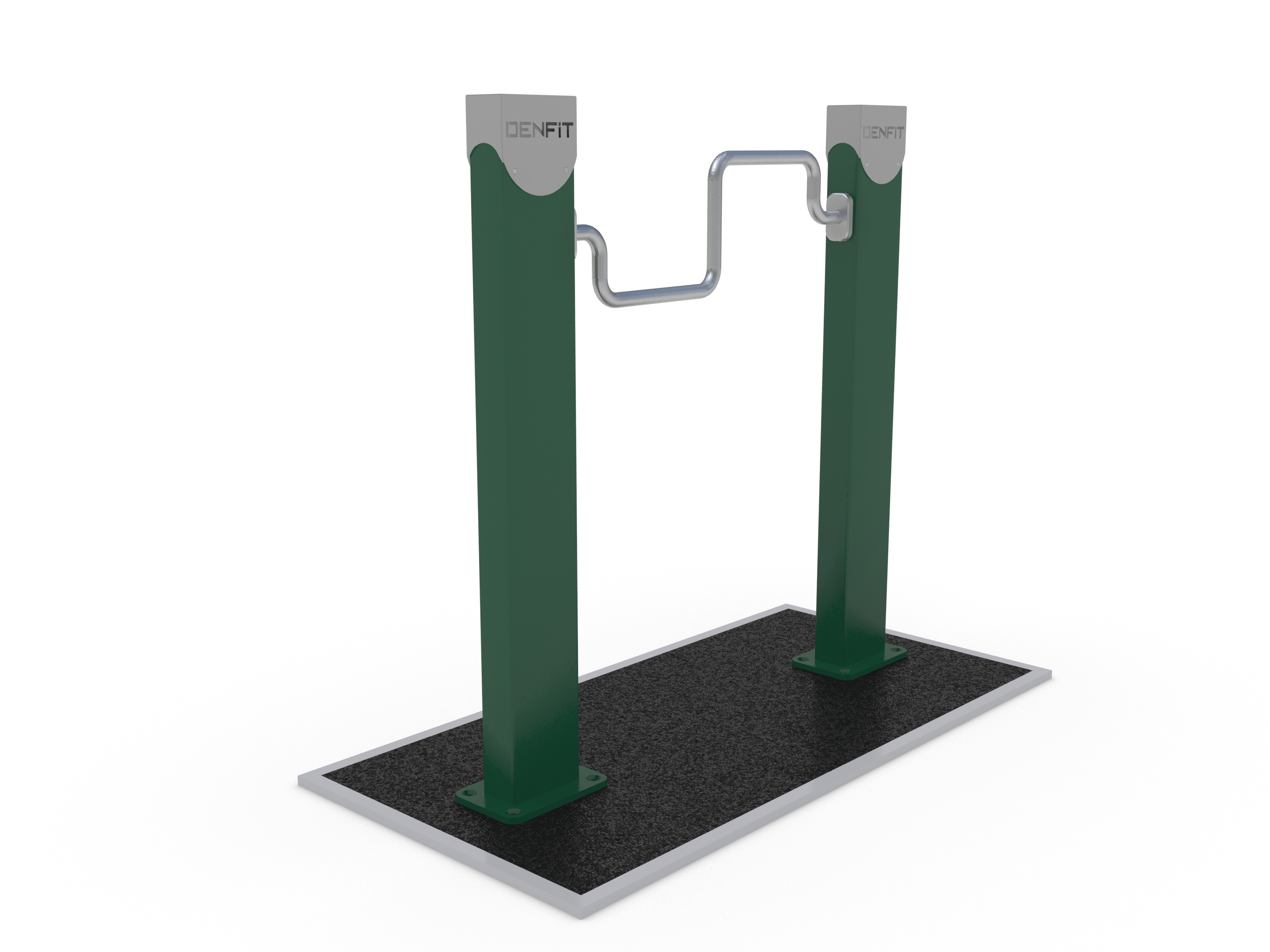 Équipement de fitness extérieur - Rotation bras - 8065088 - Denfit Gym - Hags - Vert - Montage sur dalle ou plot béton_0