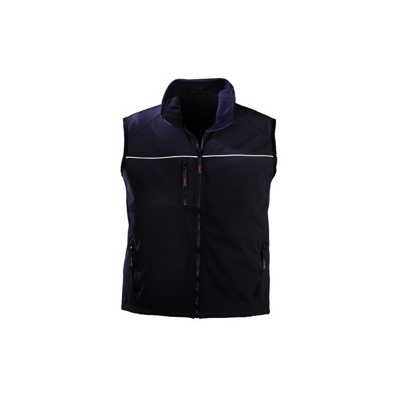 Gilet softshell respirant Yang Reflect - 5YAGB - déperlant, respirant et rétro réfléchissant_0