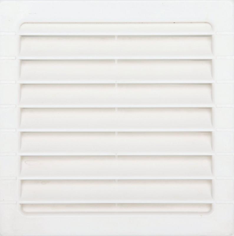 Grille d'aération ABS naturel - 12 x 12 cm - Pour intérieur et extérieur - Avec moustiquaire_0