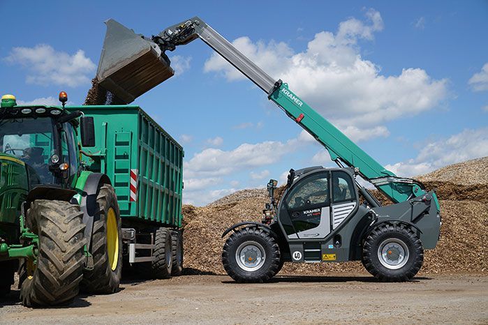 Chariot télescopique KT429 Kramer - hauteur d'empilage 9m, charge utile 4,2t, vitesse max 40 km/h_0
