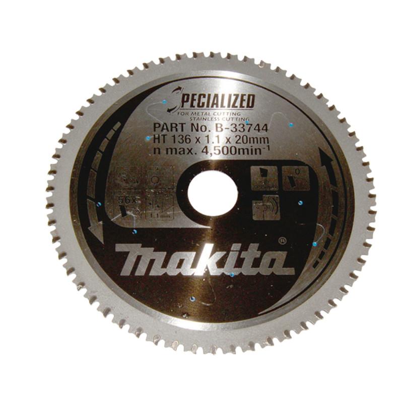 Lame Scie Plongeante Makita B-33015 - Ø165mm - 48 Dents - Coupe Bois Et Aluminium - Alésage 20mm